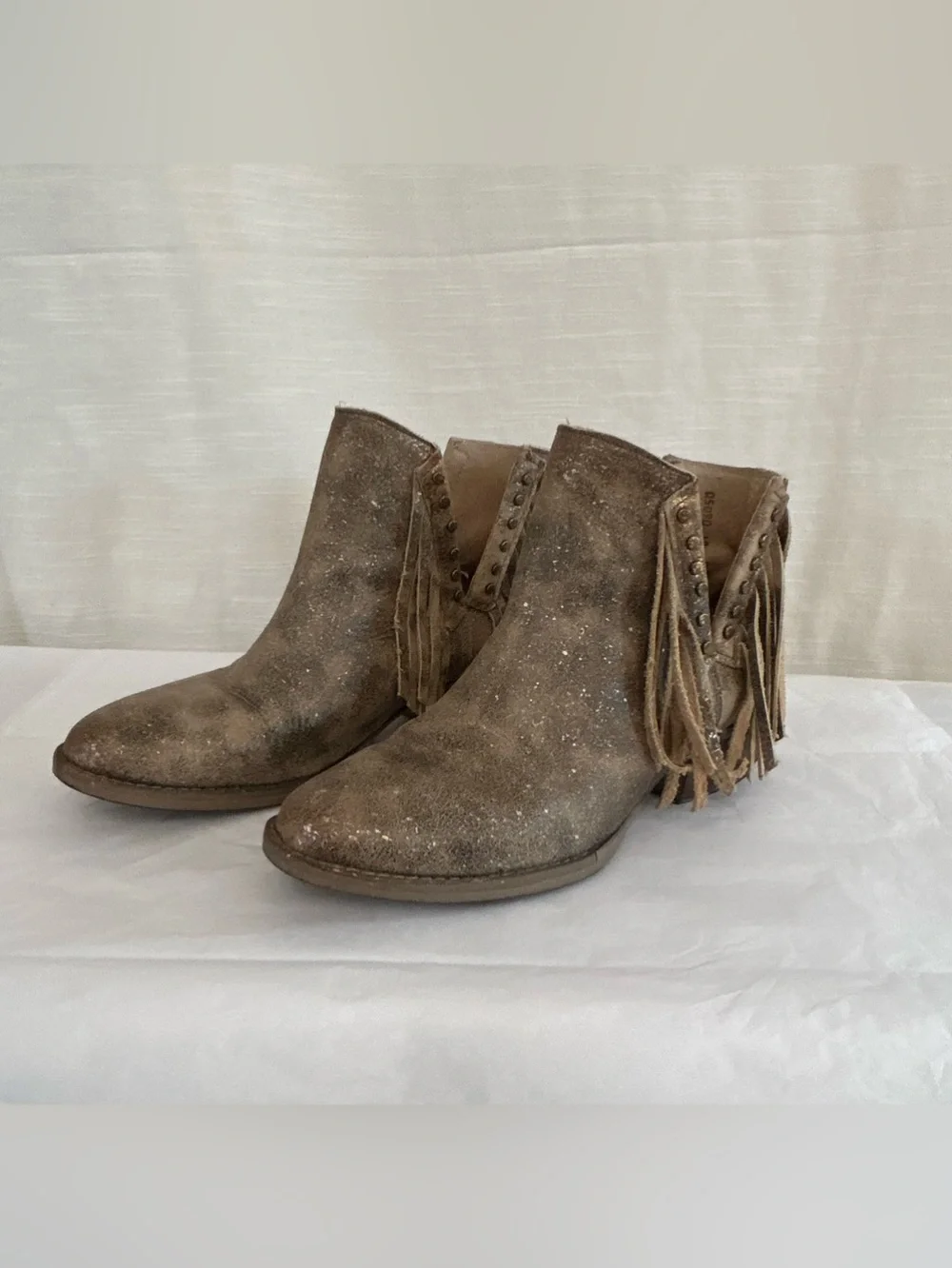 Circle G Corral Trading Western Boho Festival Women’s Fringe Leather Ankle Boots